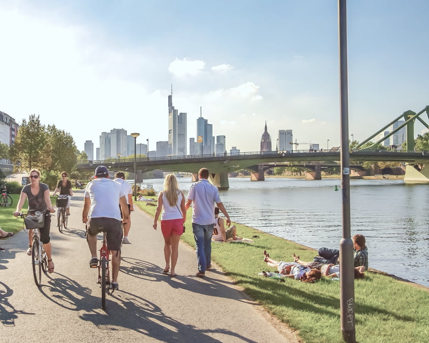 Going for a walk in Frankfurt