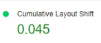 Meassured Cumulative Layout Shift