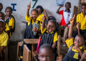 African children in a classroom